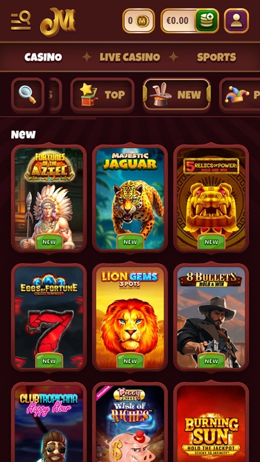 Magius App — Game Library with New Slots